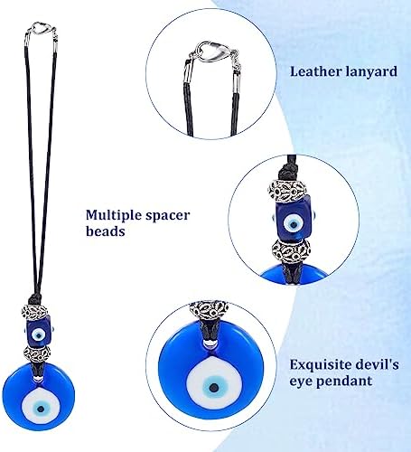 WEBEEDY 2PCS Evil Eye Car Charm Decor