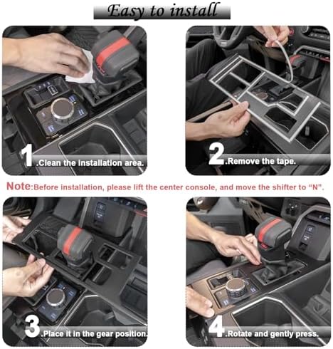 JDMCAR Gear Shift Panel Trim Cover for Toyota Tundra Sequoia 2022-2025