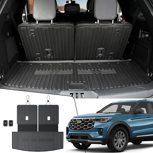 JOULARISE Ford Explorer Cargo Mat with Backrest 2020-2025