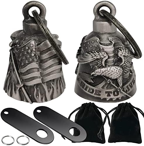 Dream Apparel 2 Pack Motorcycle Bells with Hangers and Legend Cards