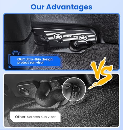 Upgraded Sun Visor Repair Kit for Jeep Wrangler and Gladiator