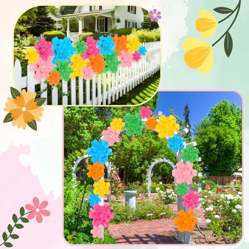 18 Pcs Fluted Paper Flowers Wall Decor 3D DIY