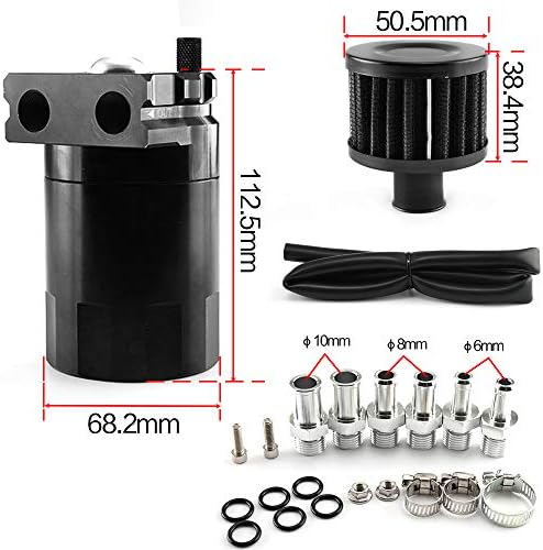Aiuphing Oil Catch Can Kit Universal 300ml Aluminum