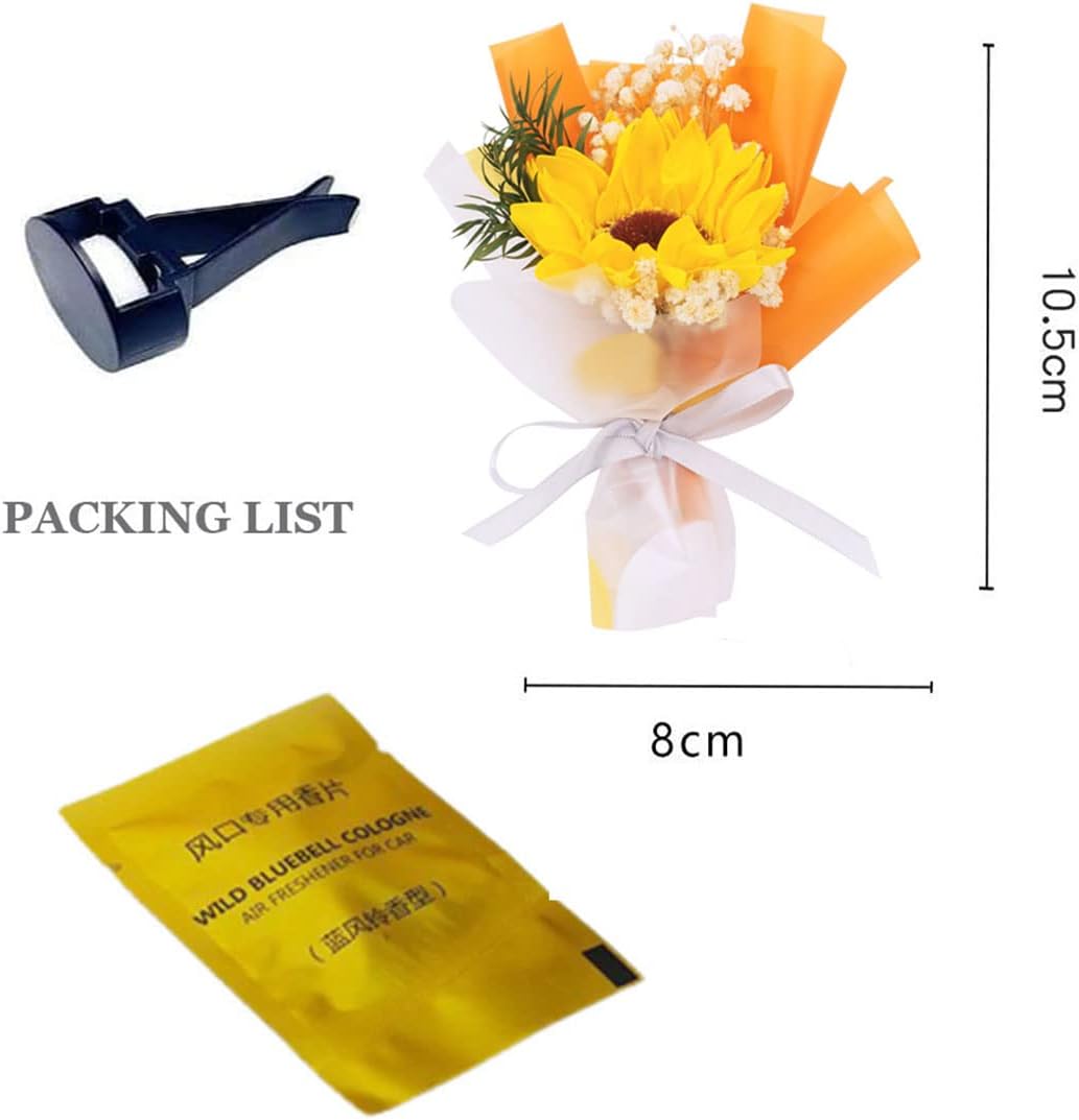 SWR Car Dry Flower Bouquet Air Freshener Clip Diffuser Decoration