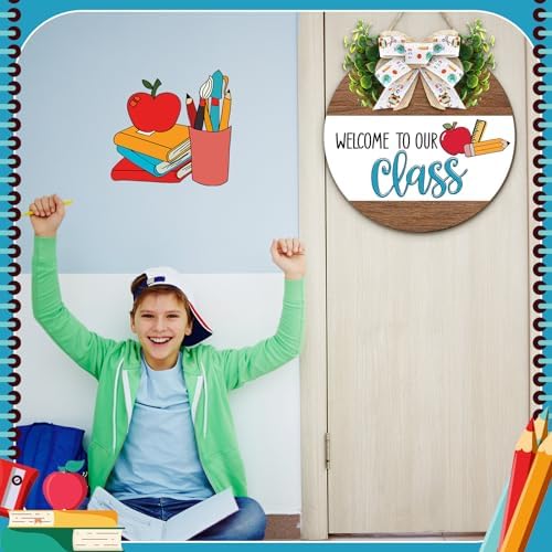 Welcome Classroom Door Sign 118 Inch Decor Wreath Hanger