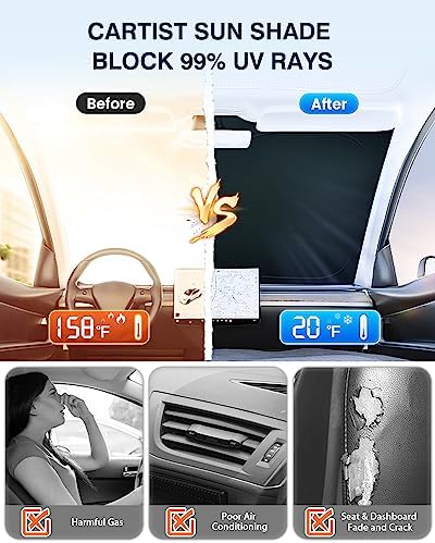 Cartist 5-Layer Windshield Sunshade for Kia Soul 2020-2024 2025
