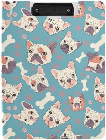 French Bulldog A4 Foldable Clipboard Folder with 360 Degree Design