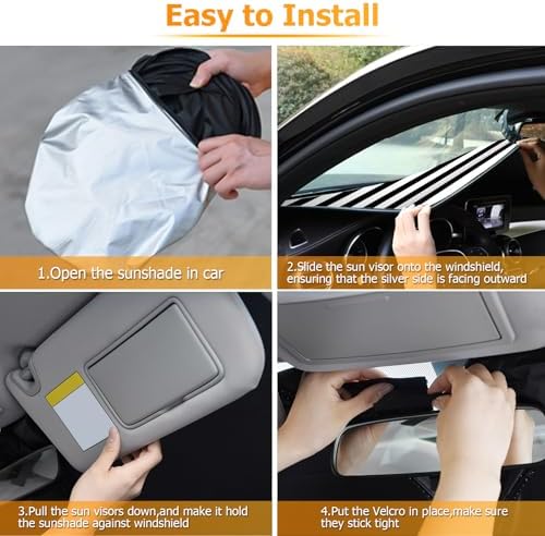 Bestview Windshield Sun Shade Custom Fit for 2011-2020 Toyota Sienna