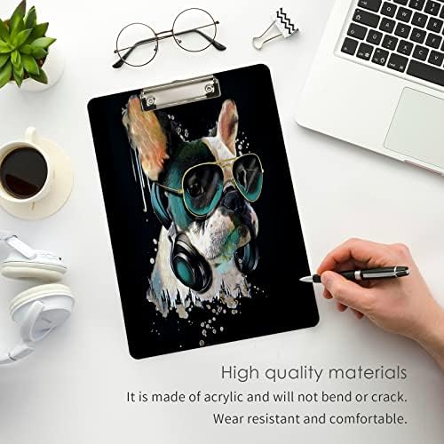 Eionryn French Bulldog Clipboard A4 Size Silver