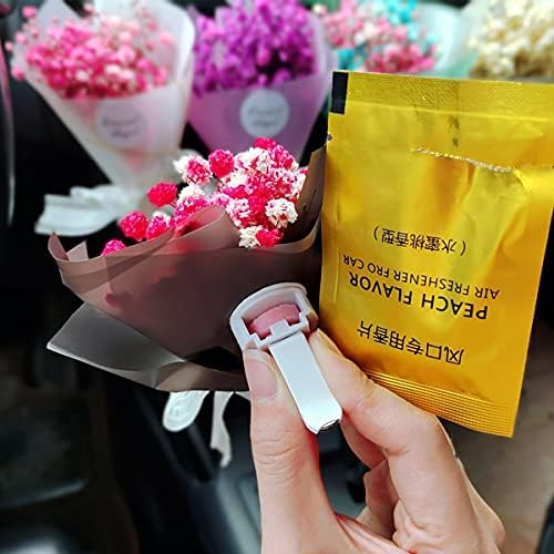 Dried Flower Gypsophila Car Aromatherapy Clip - Black