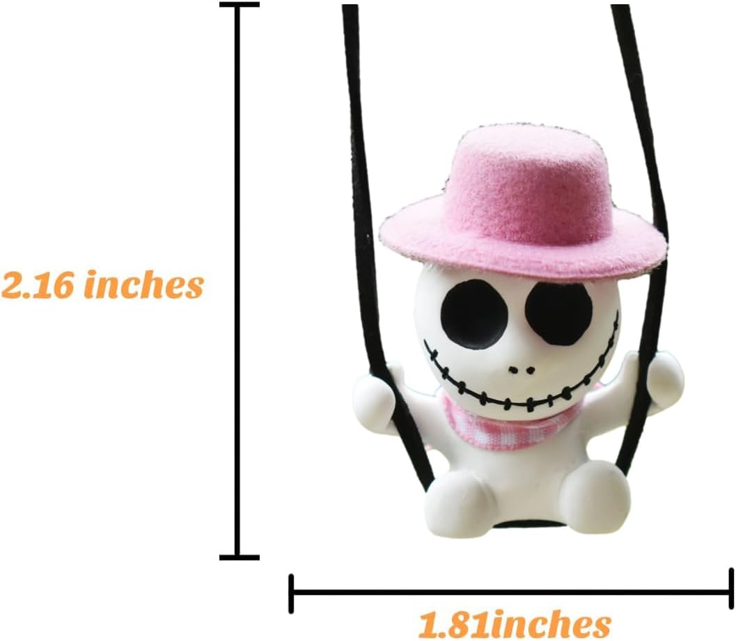 Car Swinging Rear View Mirror Decoration Hat Pink