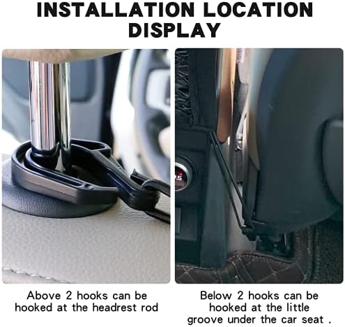 3-Layer Car Seat Back Net Organizer with 4 Straps and Hooks