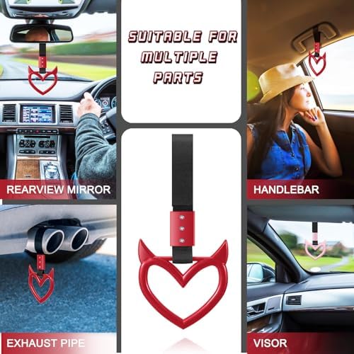 Fabbay 2 Piece Devil Heart Keychain Car Decor