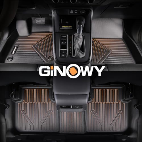 GINOWY Floor Mats for Honda Ridgeline 2017-2025 Black
