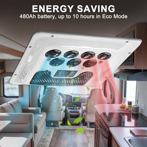 RV Rooftop 12V Air Conditioner with Heating and Cooling