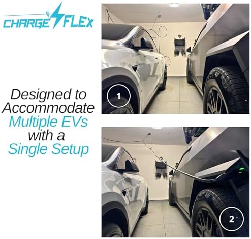 ChargeFlex with GlideTrack - Universal EV Retractable Cable Organizer