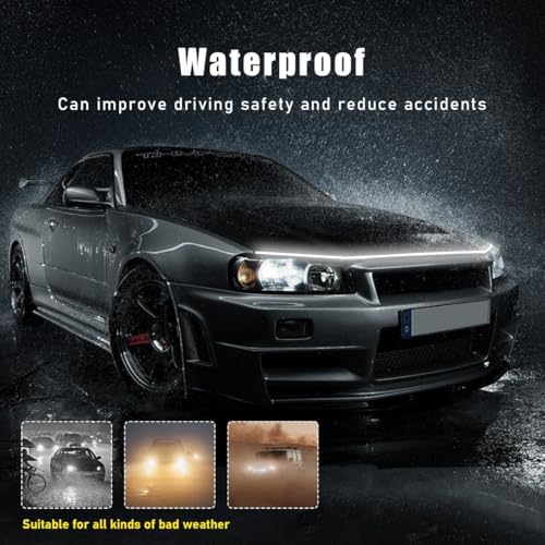 59 Inch Car Hood LED Light Strip with Dynamic Scan Effect