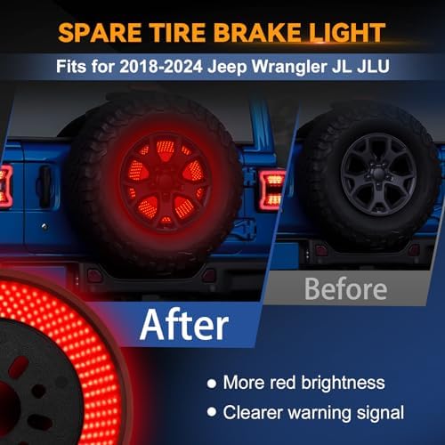 Spare Tire Brake Light for Jeep Wrangler JL JLU 2018-2025