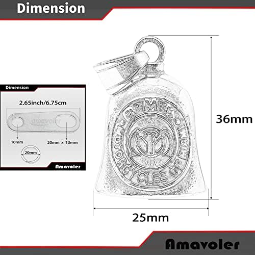Motorcycle Bell with Hanging Keychain for Good Luck Travel