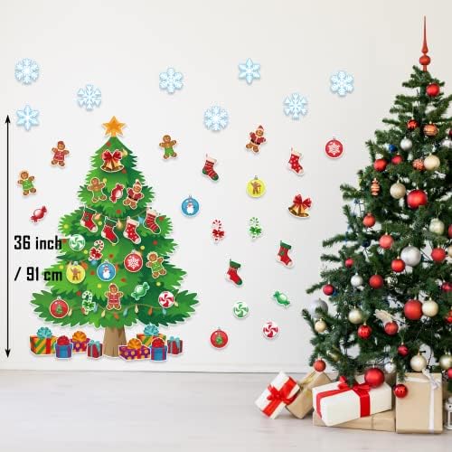 3ft Christmas Tree Bulletin Board Set with Cutouts and Glue Dots
