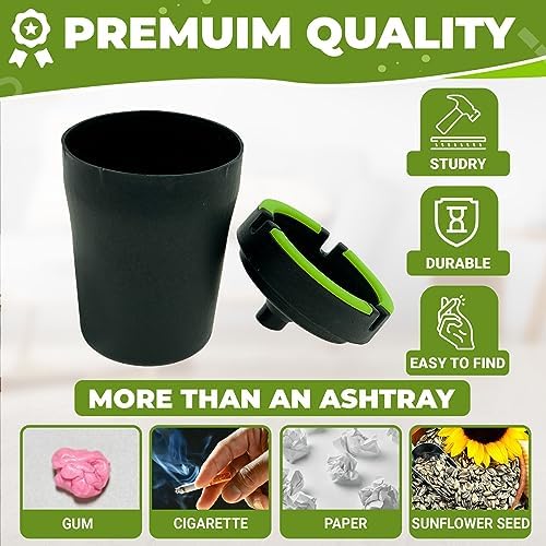 5 Pack Glow in the Dark Portable Car Ashtray