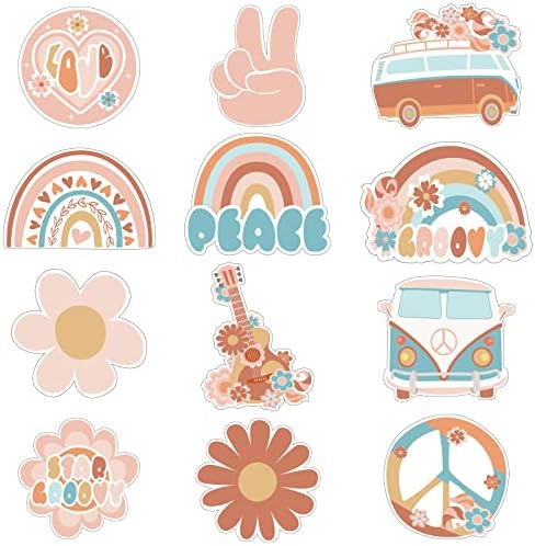 48PCS Hippie Retro Bulletin Board Decor Set