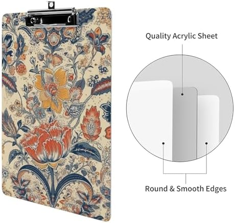 French Country Style Acrylic Clipboard for A4 Paper