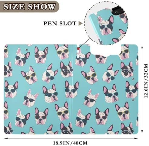 French Bulldog A4 Clipboard Folder with 360 Fold Design