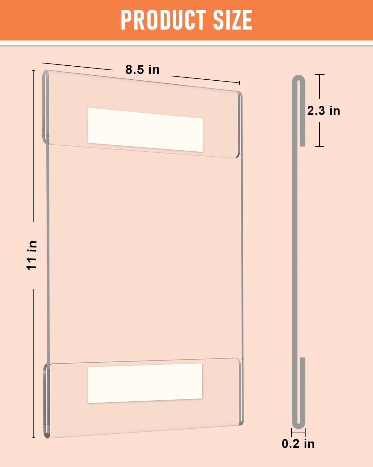 Dynta 12 Pack Acrylic Sign Holder 85x11 Wall Mount Display Stand