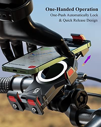 BRCOVAN Motorcycle Phone Mount with Secure Lock and Vibration Dampener