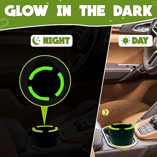 5 Pack Glow in the Dark Portable Car Ashtray