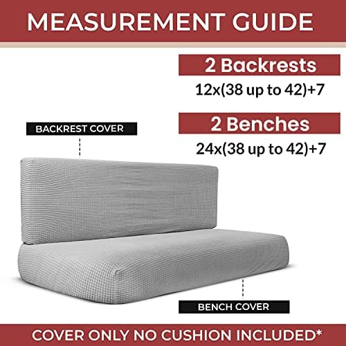 Hudson Comfort RV Dinette Cushion Covers Gray 2 Sets