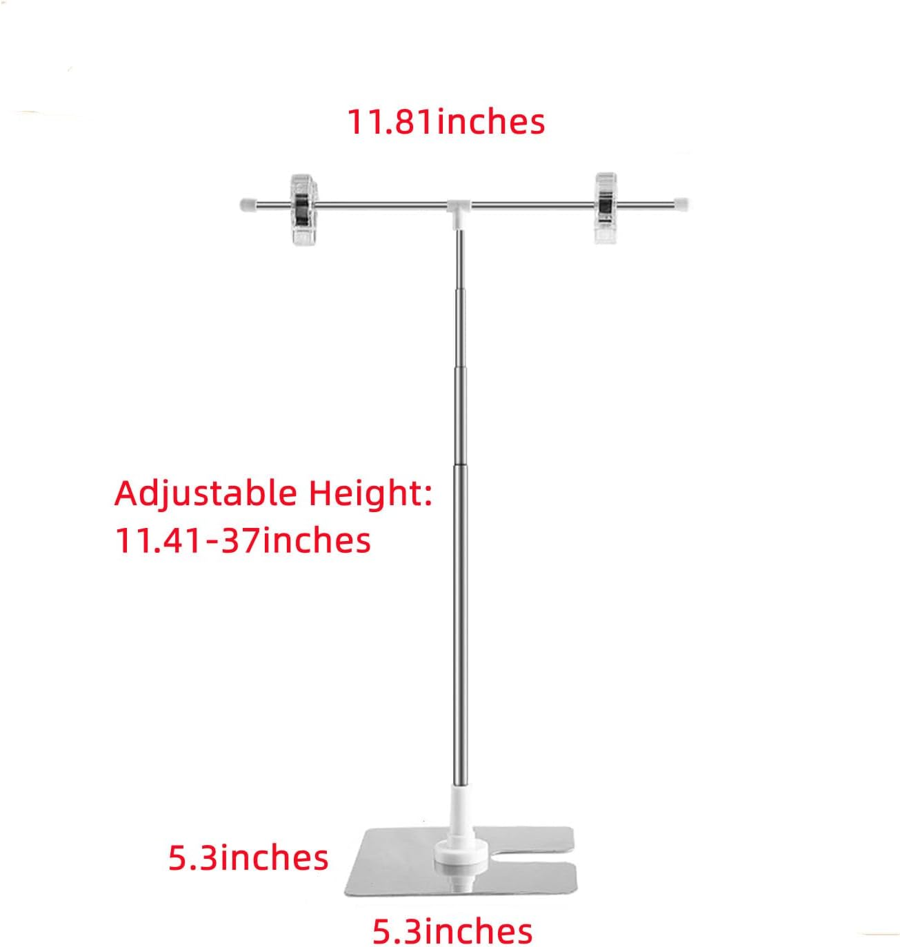 2-Pack T-Shaped Adjustable Metal Banner Holder
