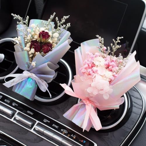 Fresh Flowers Mini Dried Bouquet for Car Air Vent Clips