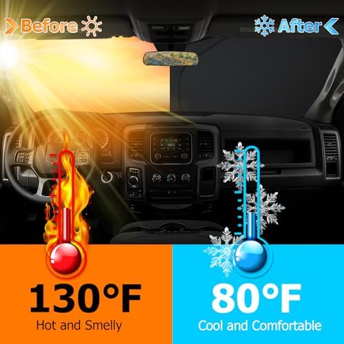 Bestview Windshield Sun Shade Custom Fit for 2011-2020 Toyota Sienna