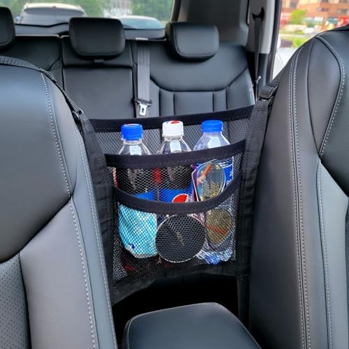 VEHIRIE 3-Layer Seat Back Organizer Black 118x118 Inch