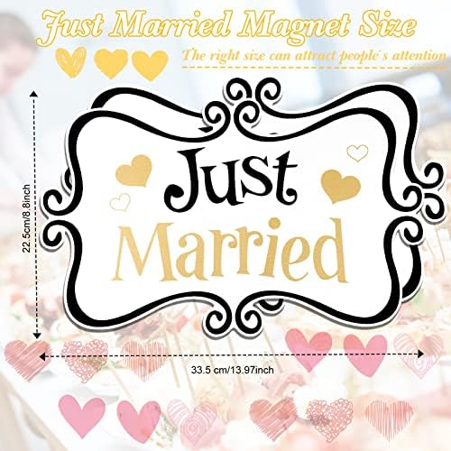 Flutesan 2 Pcs Just Married Car Magnets
