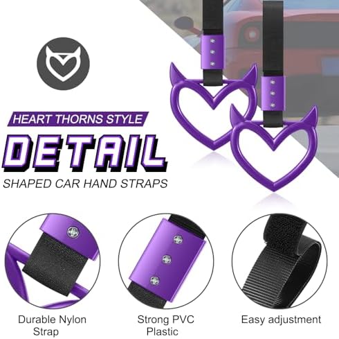 Fabbay 2 Piece Devil Heart Keychain Car Accessory
