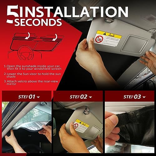 KAYZT Windshield Sun Shade for Cadillac XT5 2017-2025