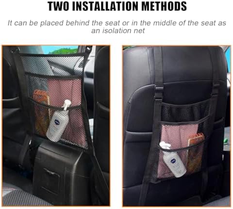 Zipelo 3 Layer Car Mesh Organizer with Hooks