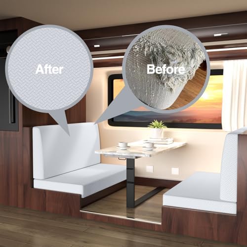 Lee-piya RV Dinette Cushion Covers - Light Gray