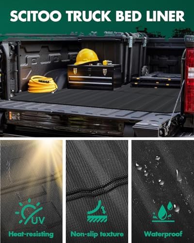 SCITOO Truck Bed Mat for 2024 Toyota Tacoma 6FT