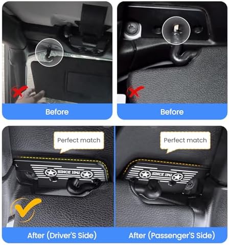 Upgraded Sun Visor Repair Kit for Jeep Wrangler and Gladiator