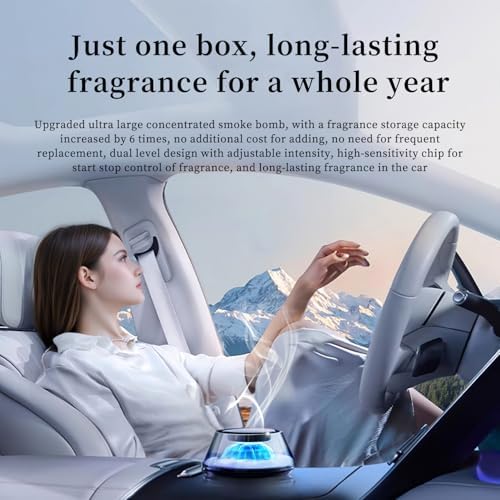 Smart Car Air Freshener with 5 Light Modes and Dual Fragrance