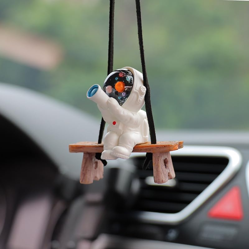 Cute Swinging Astronaut Car Hanging Ornament for Men and Women