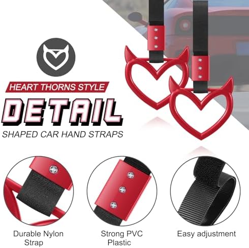 Fabbay 2 Piece Devil Heart Keychain Car Decor