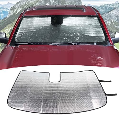 PDKLIN Windshield Sunshade Visor for Chevy Silverado GMC Sierra 2014-2017