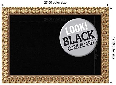 Amanti Art Black Cork Board 27x19 Wall Decor