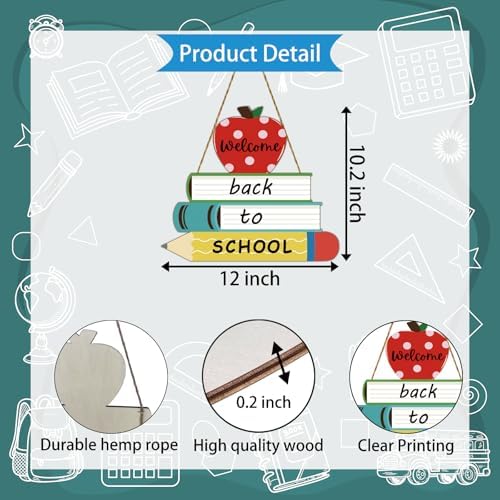 YUNKKIN Back-to-School Welcome Sign Door Decorations