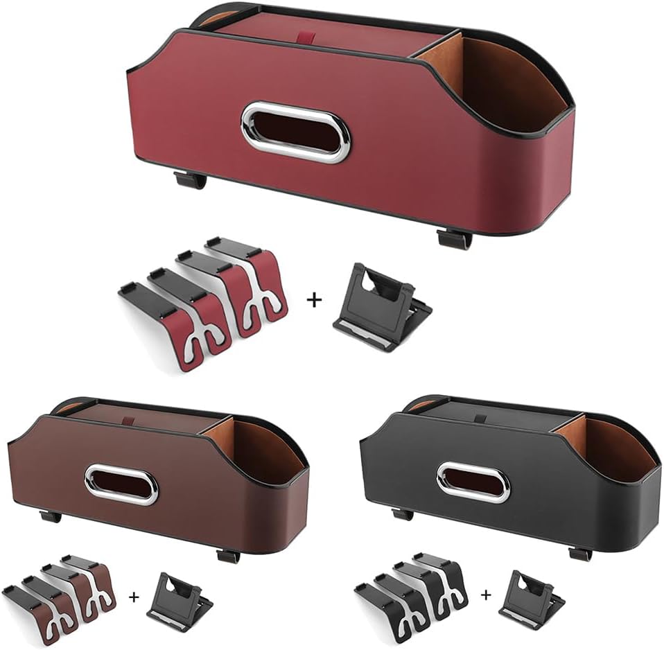 EastVita Car Seat Back Organizer with Cup Holder and Tissue Compartment